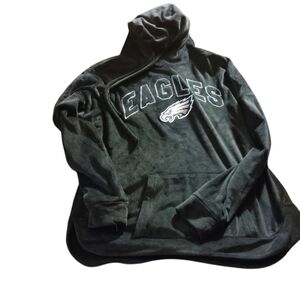 NFL Eagles Charcoal Hoodie, Velour